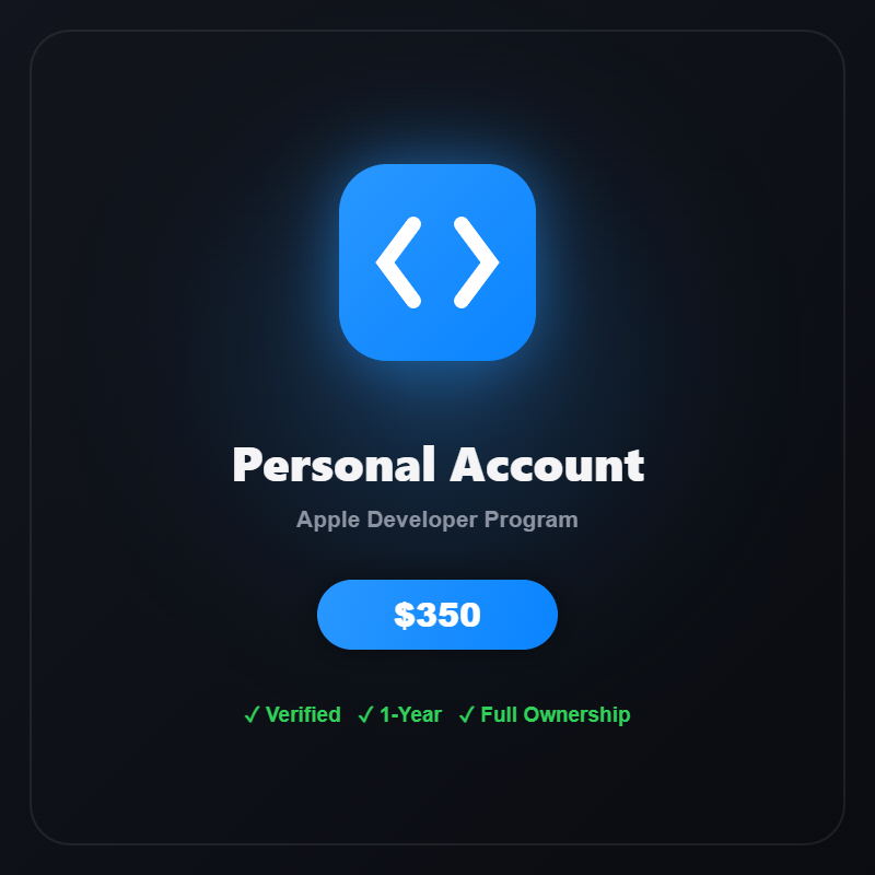 Apple Developer Account – Personal
